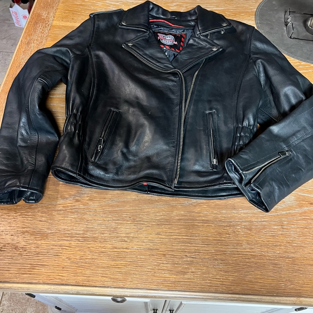Milwaukee Leather 3M Thinsulate Women's Black Leather Motorcycle Jacket Medium